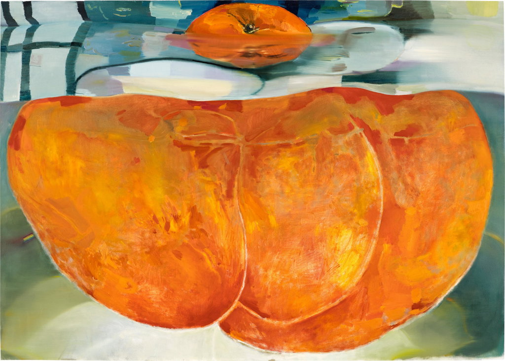 Orange Swim (2021). Sold for $155,100 in 2024. Image courtesy of Phillips