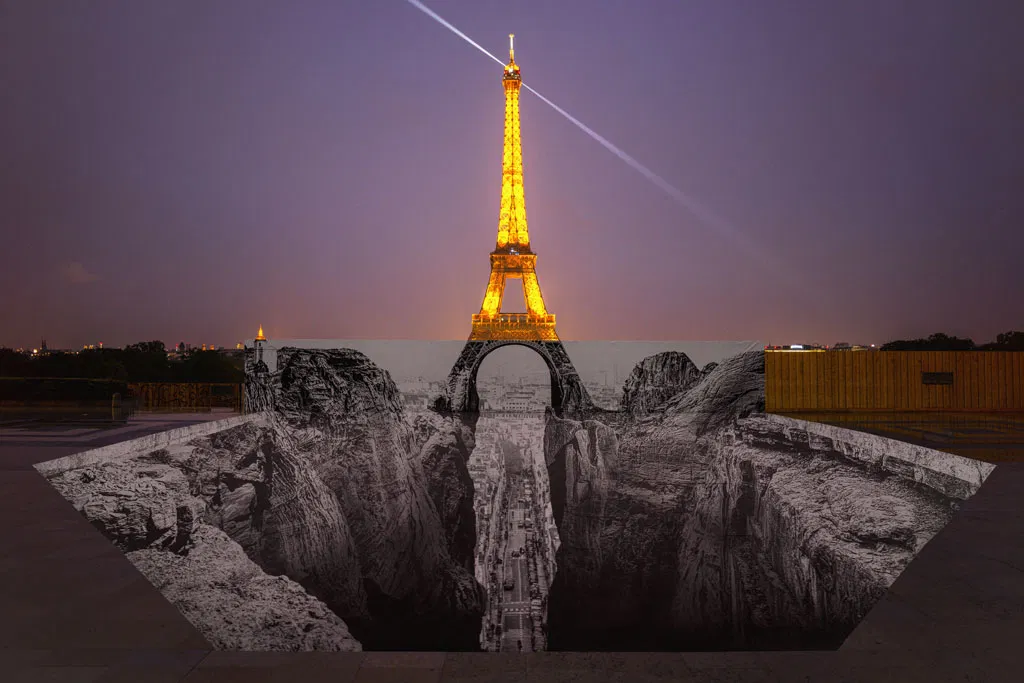 Trompe l'oeil, Les Falaises du Trocadéro, 25 mai 2021, 22h18, Paris, France, 2021 JR1-4