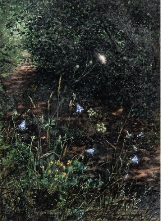 Wildflowers on a Wooded Path (1865). Sold for $118,800 in 2020. Image courtesy of Skinner