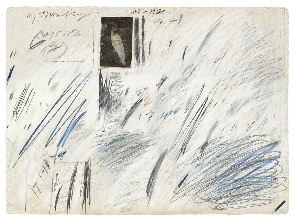 Untitled by Cy Twombly sold for $762,000. Image courtesy of Christie's