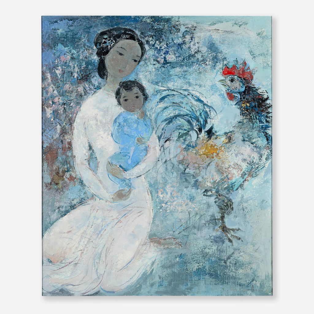 Maternité au coq by Vu Cao Dam sold for $82,500.
Image courtesy of Rago Arts & Auction Center