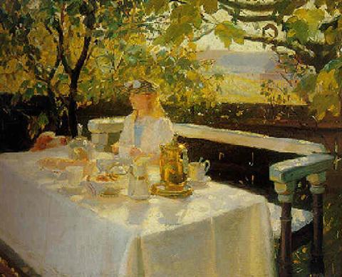 Breakfast in the garden (Undated). Sold for $68,100 in 1997. Image courtesy of Sotheby's