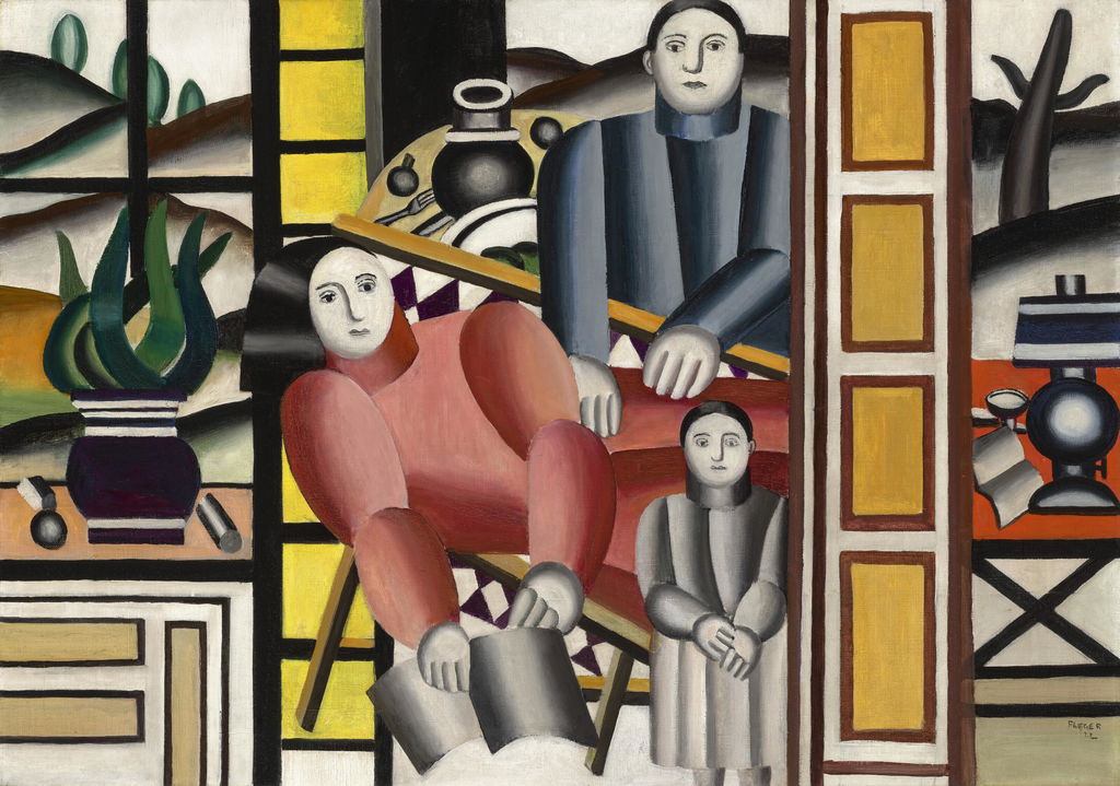 Les trois personnages devant le jardin. Image courtesy of Christie's