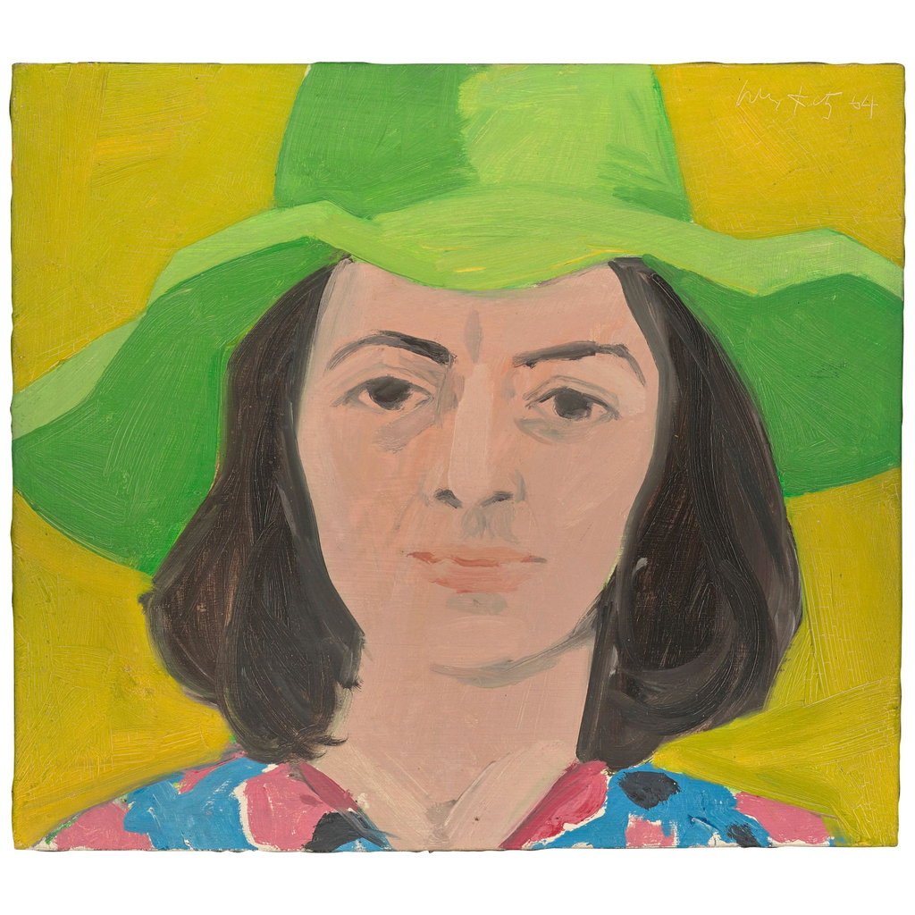 Green Hat 2 by Alex Katz sold for $229,100. Image courtesy of Bonhams