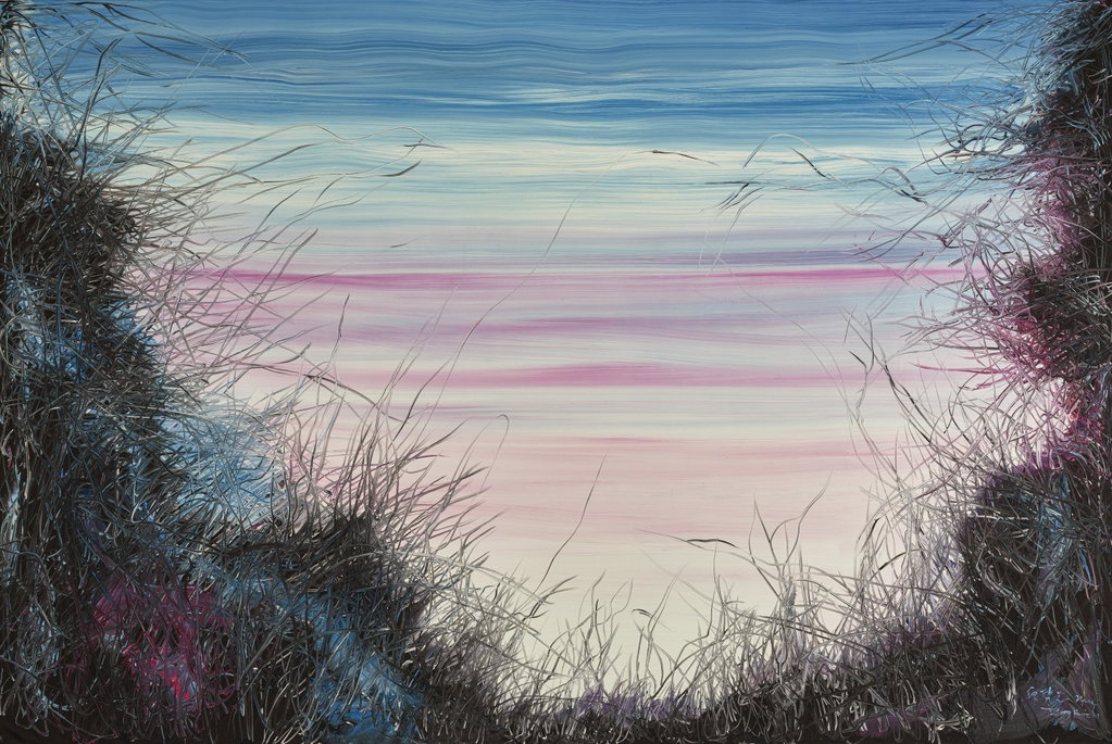 Sky by Zeng Fanzhi estimated at $449,800 (low) to $899,600 (high). Image courtesy of Christie's