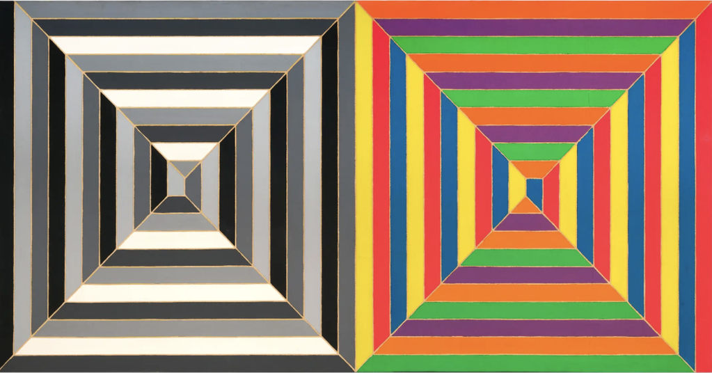 Frank Stella's Costa Mesa (1967) sold for $2.16m, 24% above its low estimate at Bonhams Cornette de Saint Cyr