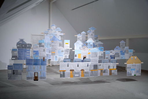 Photo reportage from the exhibition 'Block-to-Block' by Daina Mattis at the Meno Parkas Gallery