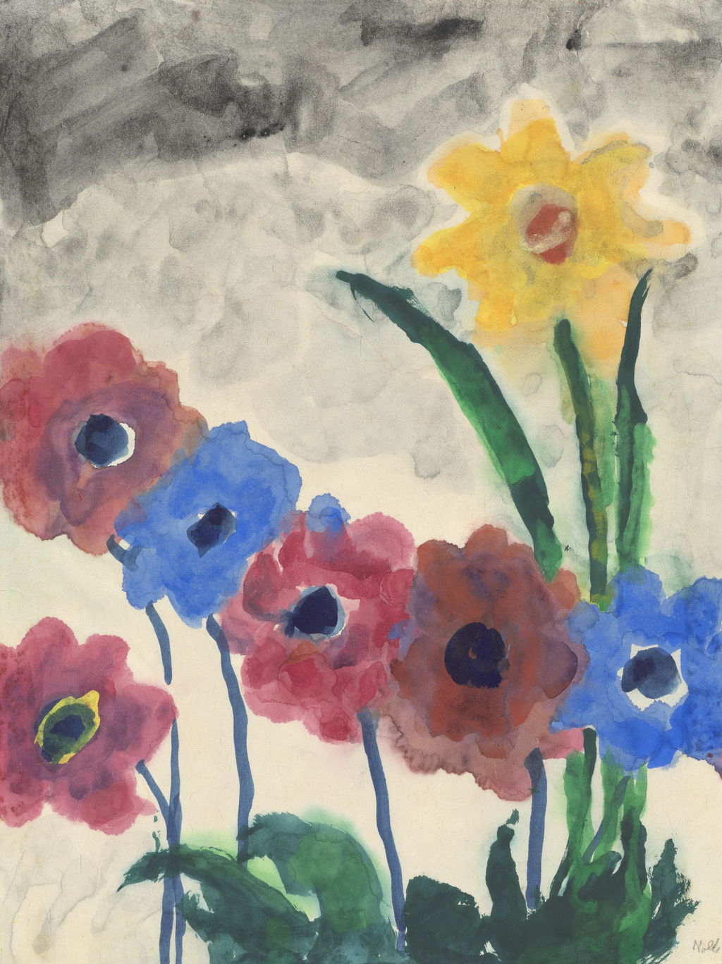 Watercolor with Seven Flowers. Image courtesy of Christie's