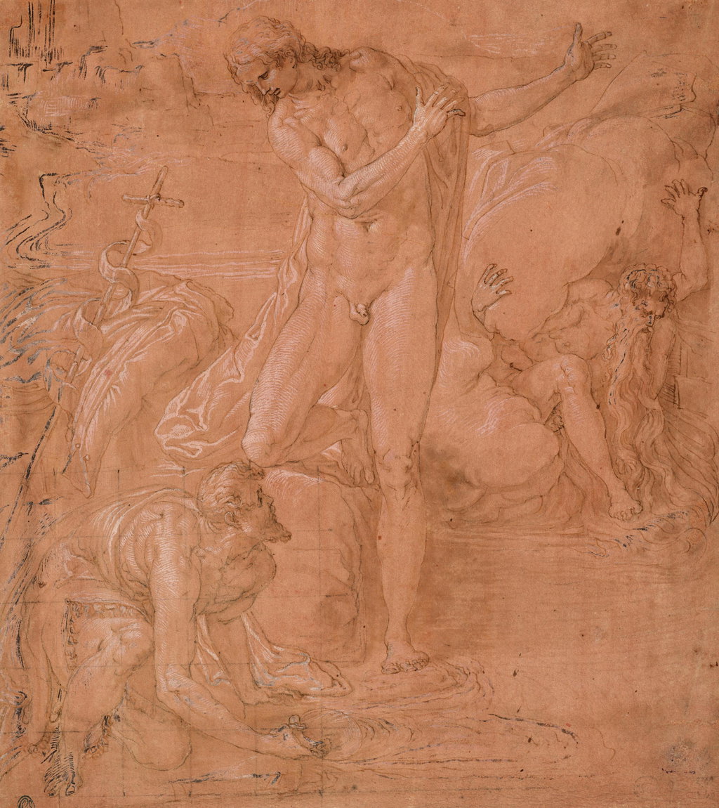Baptism of Christ by Fontainebleau School sold for $95,700. Image courtesy of Christie's