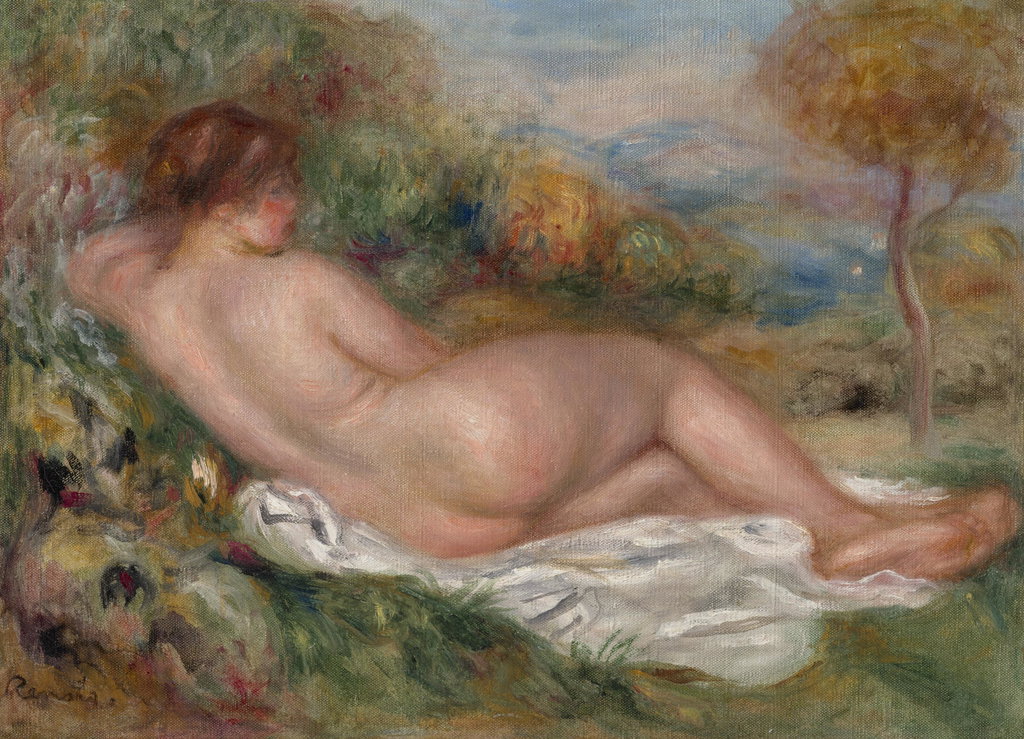 Reclining Nude in a Landscape by Pierre-Auguste Renoir sold for $2.39m. Image courtesy of Christie's