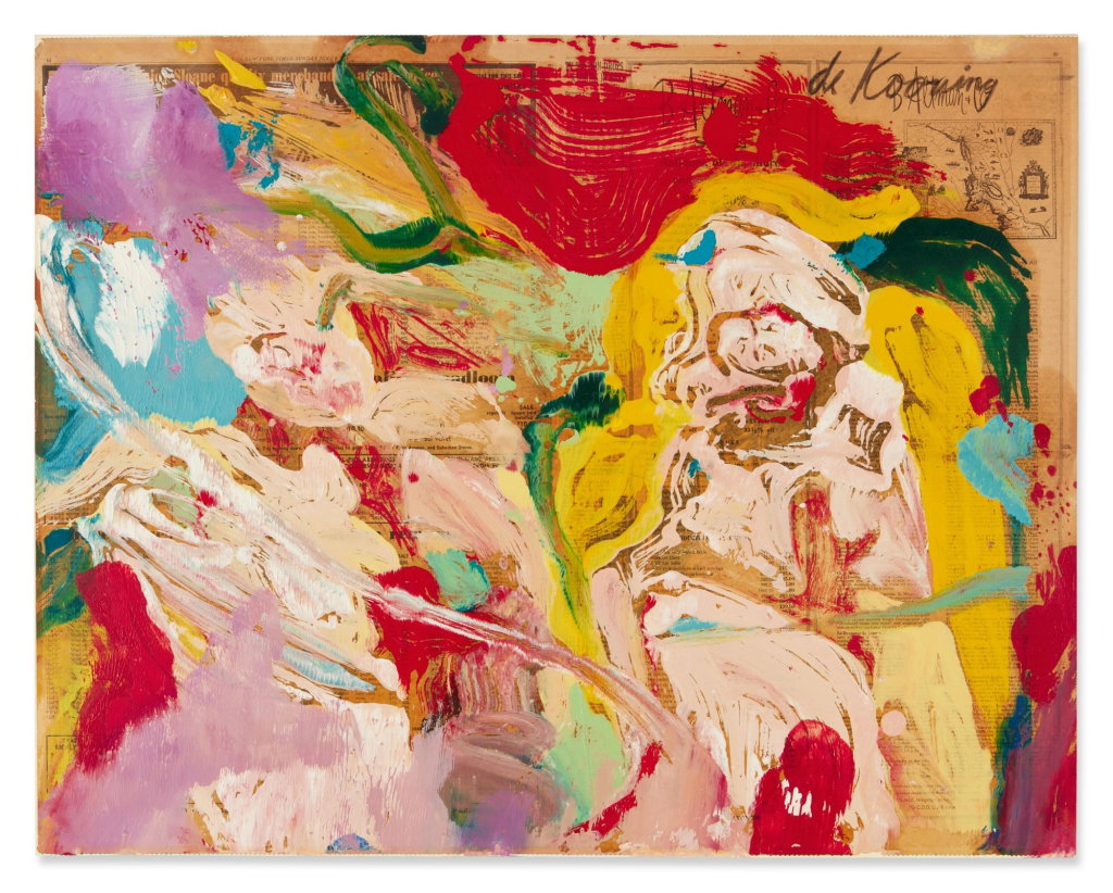 Untitled by Willem de Kooning estimated at $500,000 (low) to $700,000 (high). Image courtesy of Sotheby's