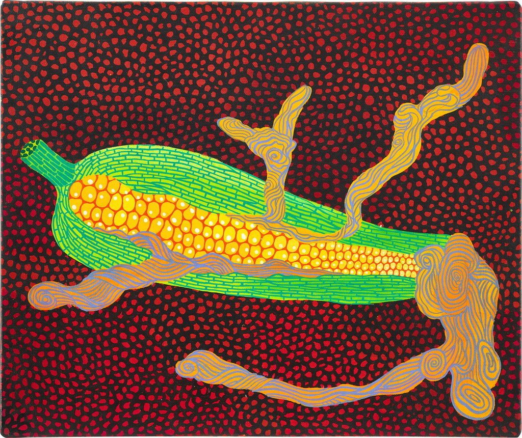 Corn by Yayoi Kusama sold for $392,400. Image courtesy of Sotheby's