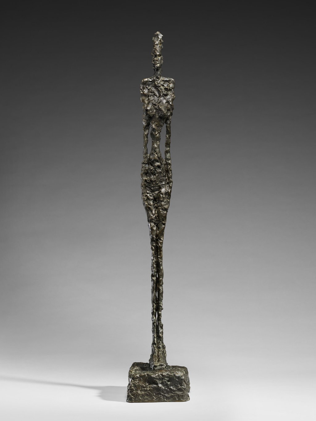 Figure, demie grandeur (no. 2) by Alberto Giacometti estimated at $20m (low) to $30m (high). Image courtesy of Christie's