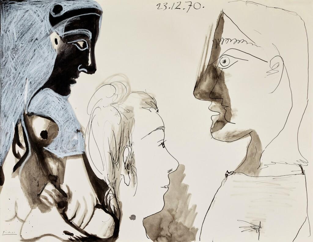 Nu et deux têtes. Image courtesy of Sotheby's