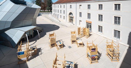 jakob+macfarlane’s reusable modular display re-stages venice biennale’s french pavilion in orléans