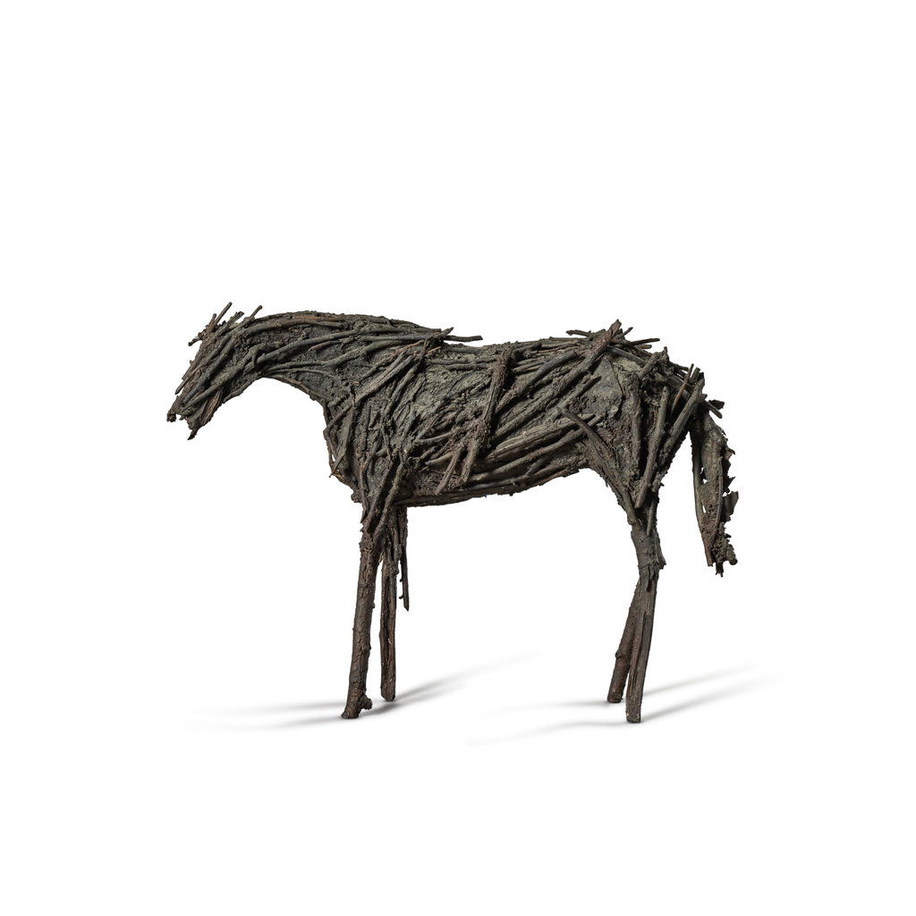 Untitled by Deborah Butterfield sold for $409,600 (1265% above estimate). Image courtesy of Sotheby's