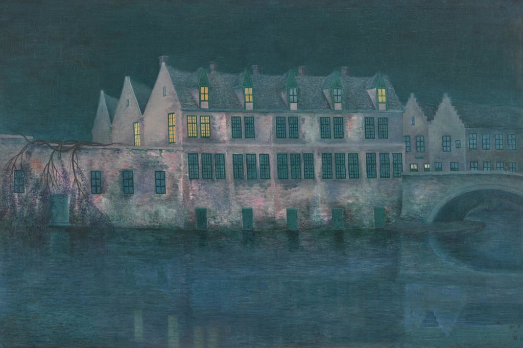 La nuit à Bruges by William Degouve de Nuncques sold for $847,000. Image courtesy of Sotheby's