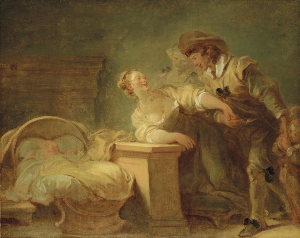 The Happy Family, also known as Young Couple Contemplating a Sleeping Child, or The Return Home, or The Reconciliation by Jean-Honore Fragonard estimated at $1.78m.
Image courtesy of Christie's