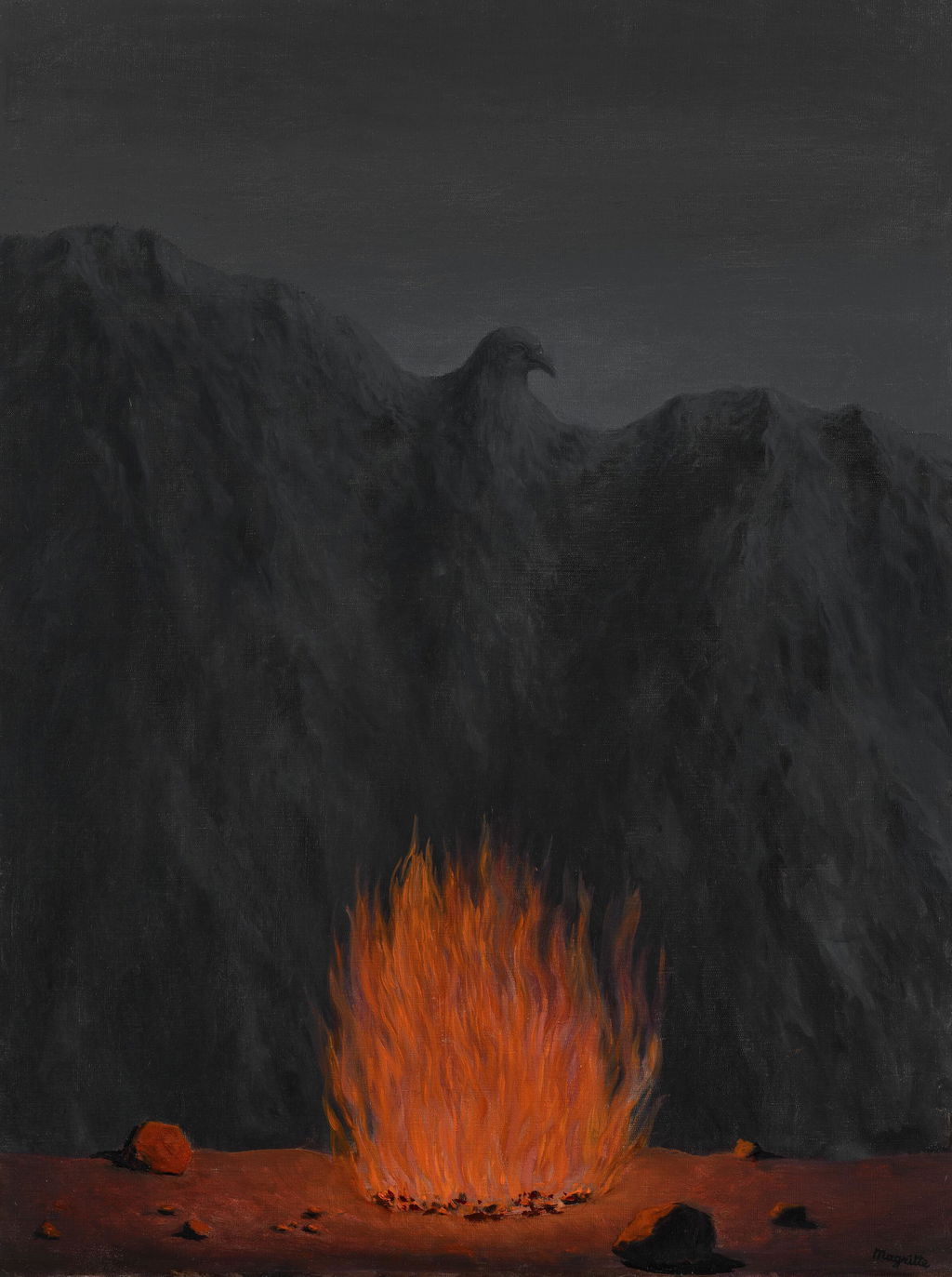 Le lieu-dit (The spot on the map) by Rene Magritte sold for $4.63m. Image courtesy of Christie's