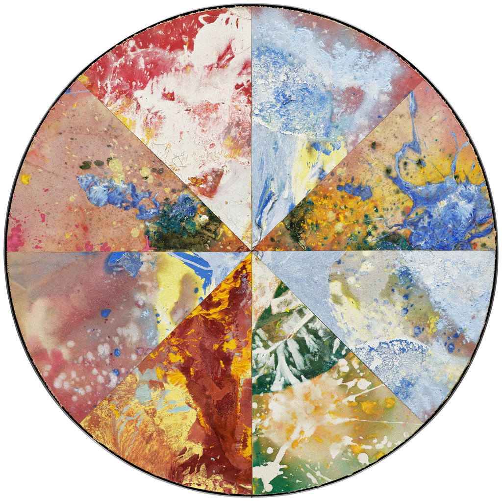 Dew by Sam Gilliam sold for $412,800. Image courtesy of Phillips