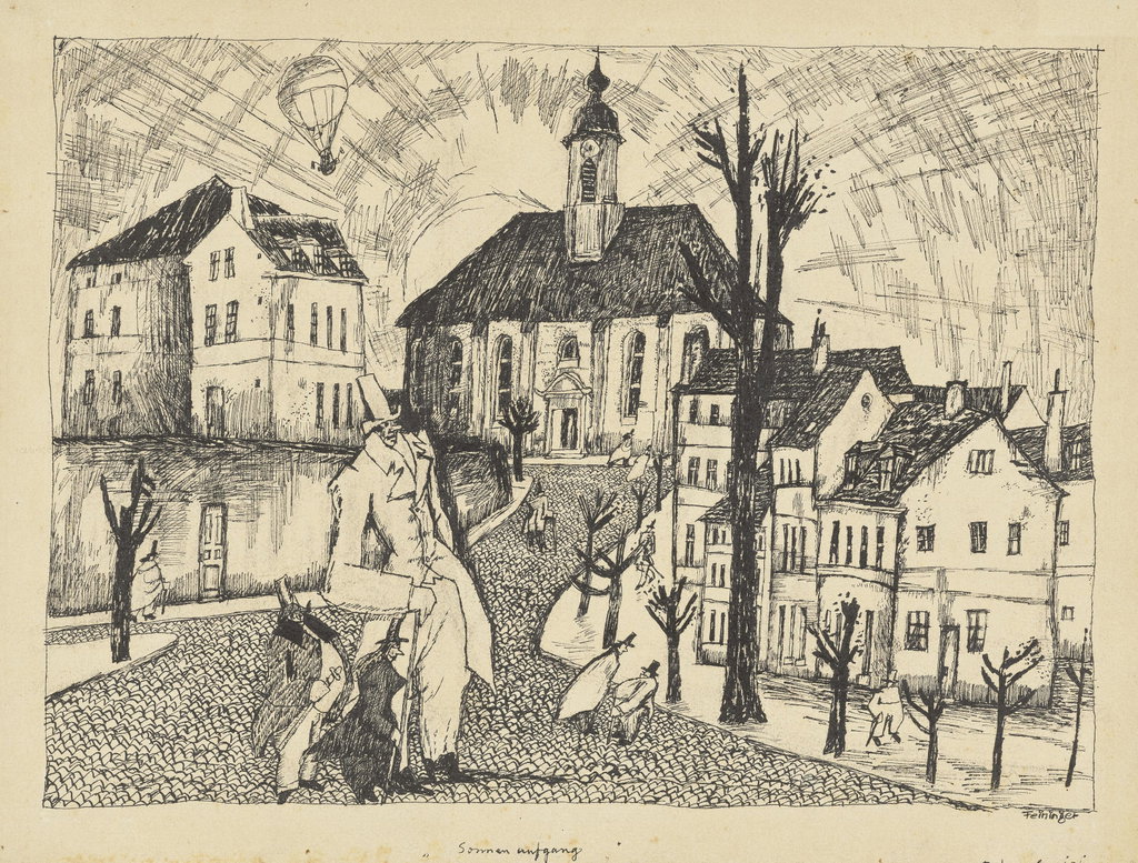 Sonnenaufgang ('Sunrise') by Lyonel Feininger sold for $101,700. Image courtesy of Christie's