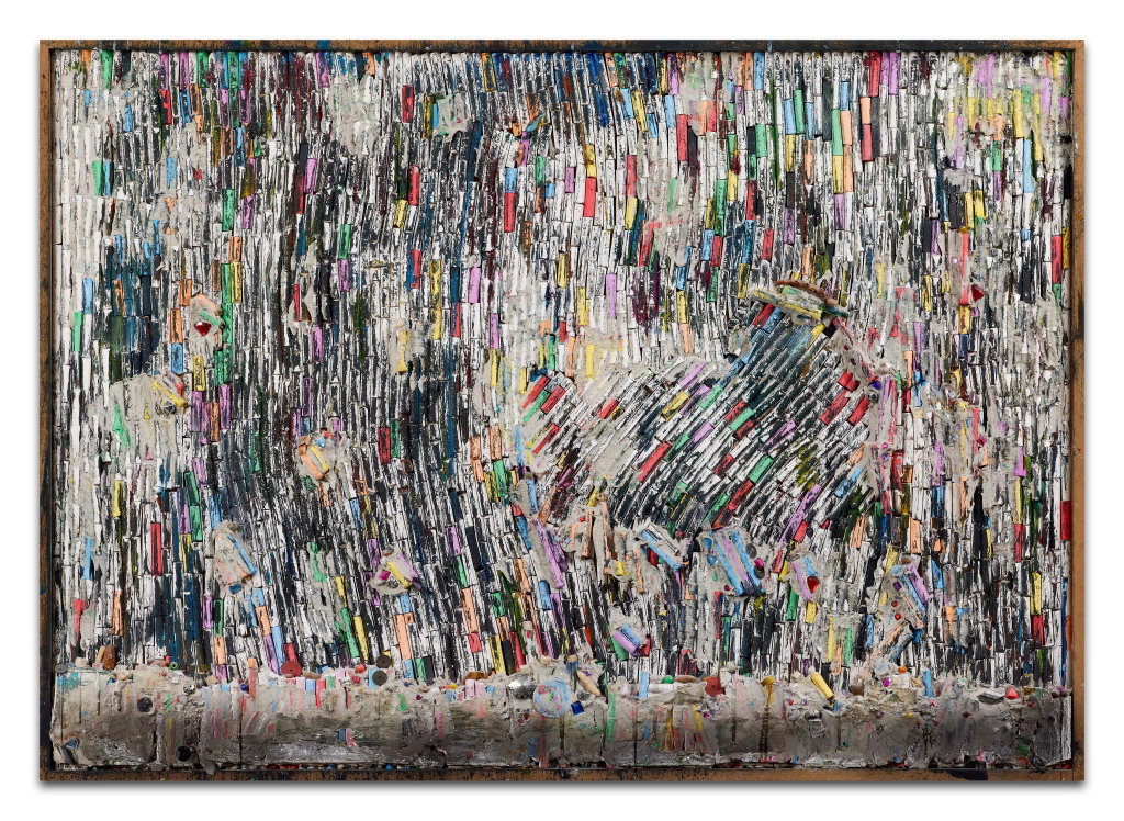 Chalk Frescoes B (1) by Pascale Marthine Tayou sold for $40,000. Image courtesy of Artcurial