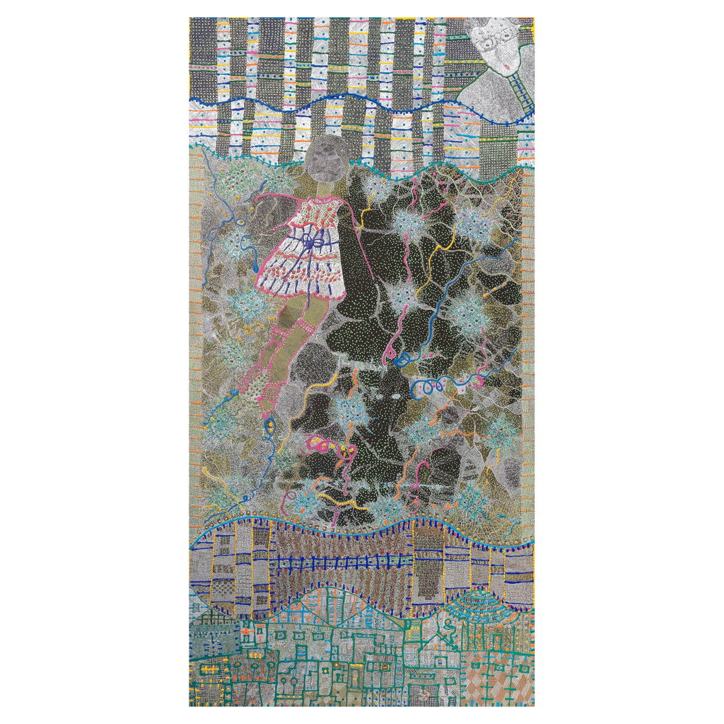 Girl Skipping Rope by Huguette Caland sold for $341,700. Image courtesy of Bonhams