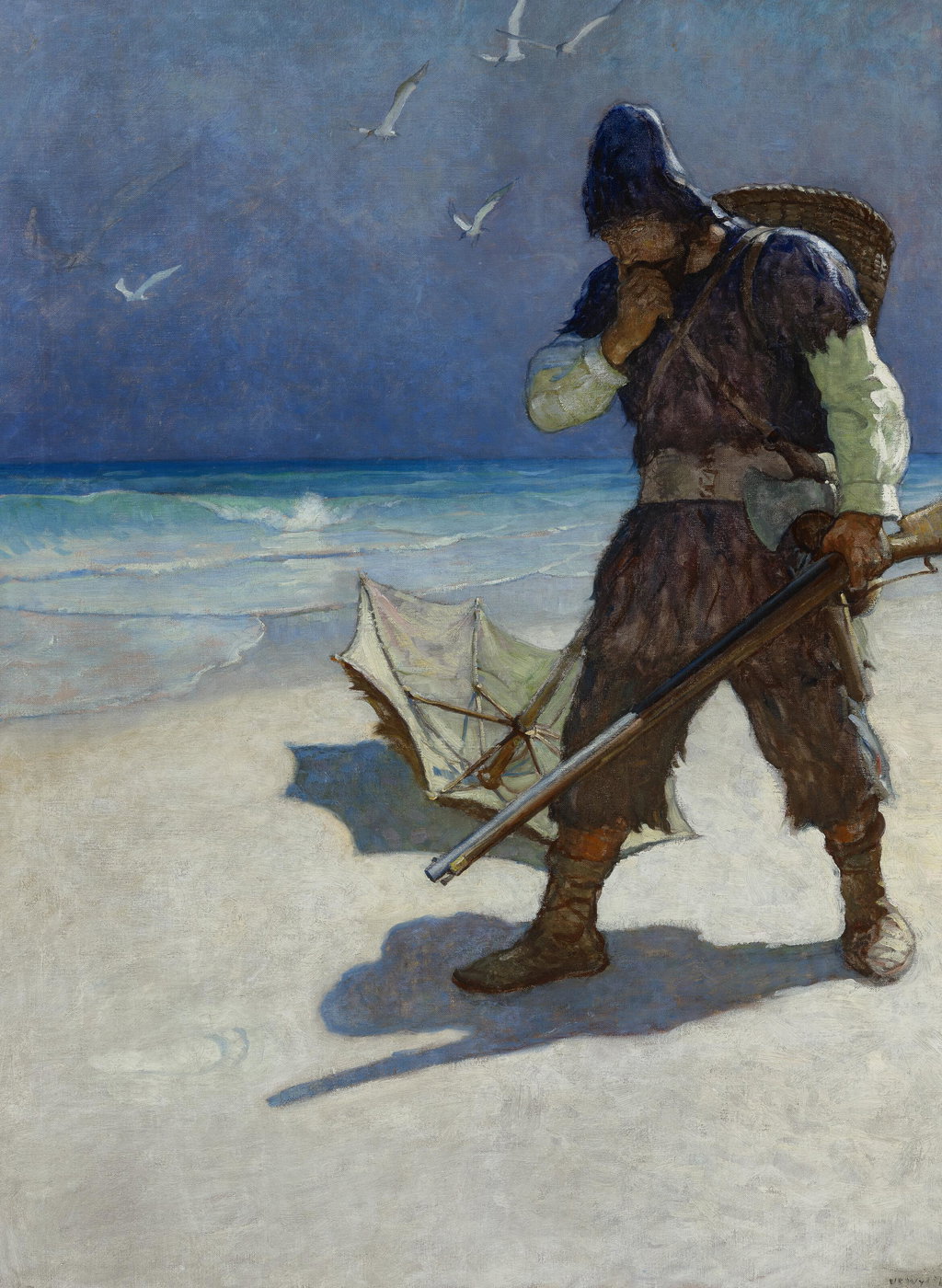 "I stood like one thunderstruck, or as I had seen an apparition." by Newell Convers Wyeth sold for $533,400. Image courtesy of Christie's