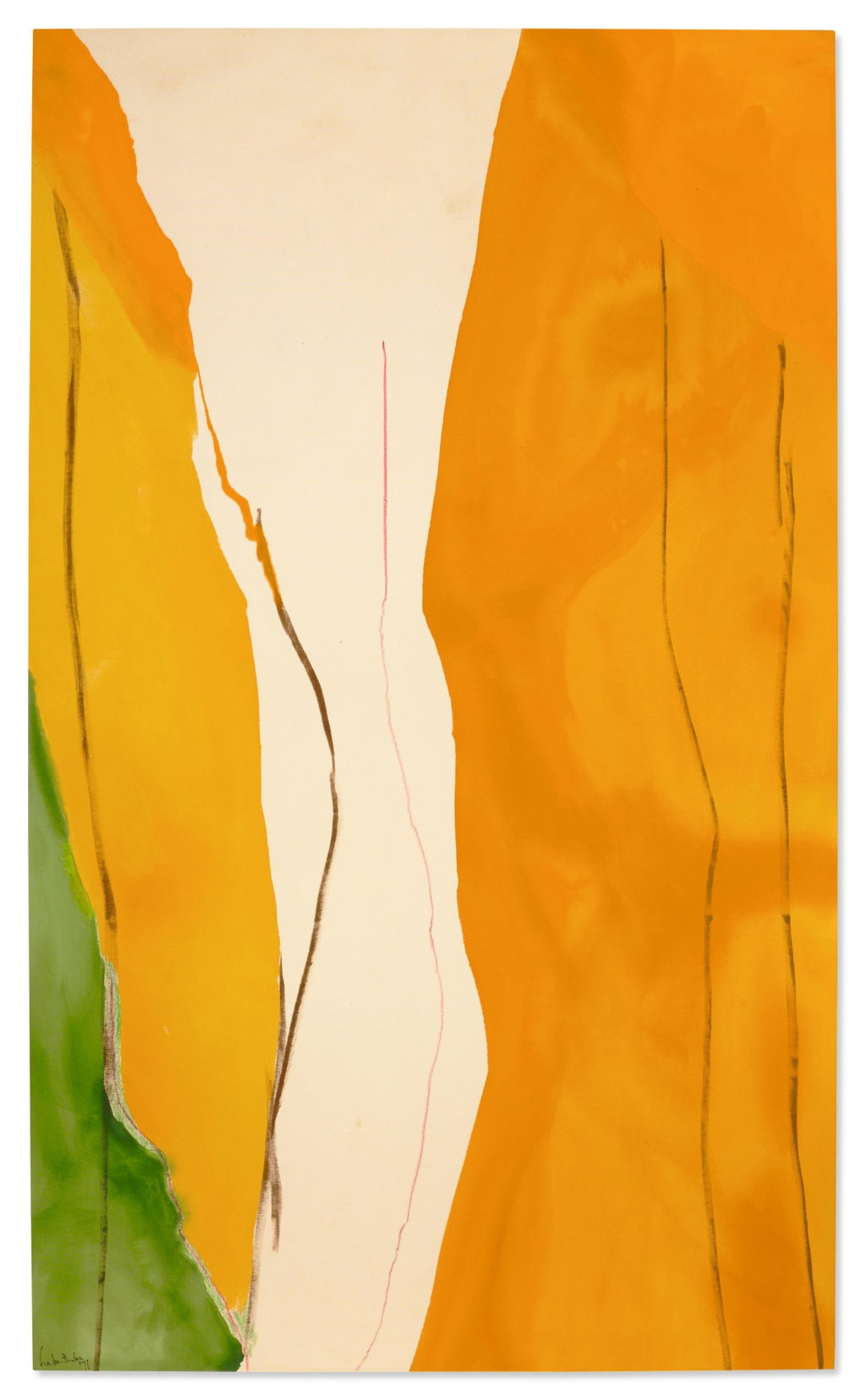 St. John by Helen Frankenthaler estimated at $1.5m (low) to $2m (high). Image courtesy of Sotheby's