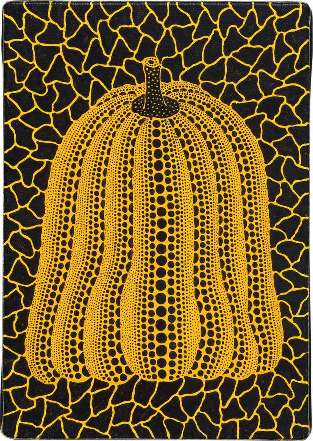 Pumpkin by Yayoi Kusama estimated at $318,700 (low) to $446,200 (high). Image courtesy of Sotheby's