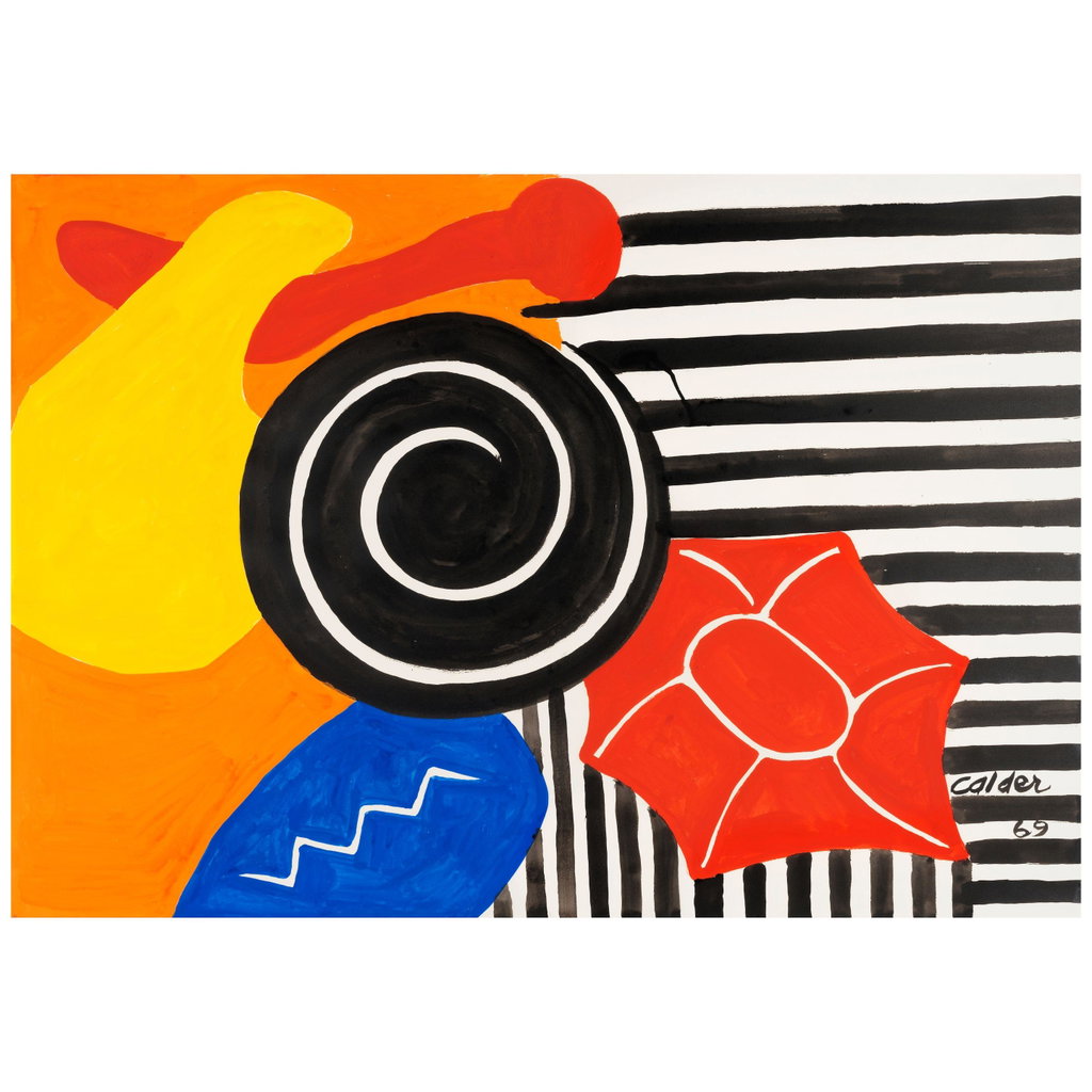 Central Black Spiral by Alexander Calder sold for $165,600. Image courtesy of Bonhams