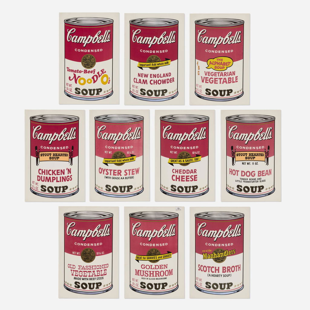 Campbell's Soup II by Andy Warhol sold for $381,000.
Image courtesy of Rago Arts & Auction Center