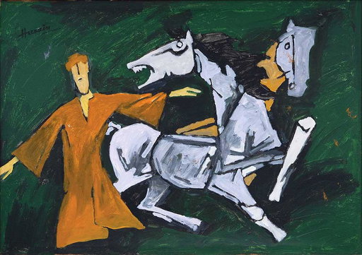 M F Husain Work Heads to Auction