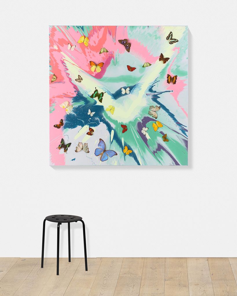 Beautiful Mother May Care, the Light of Your True Self Will Always Shine Through, Five Past Ten Painting (with Butterflies) scale image