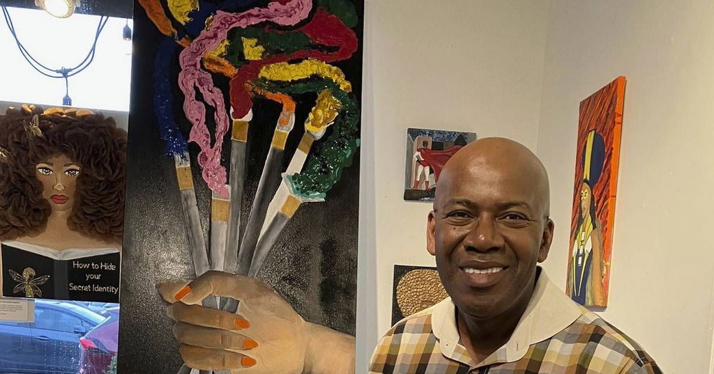 La Grange Art League holds reception for artist, a Chicago Southside native and February Artist of the Month