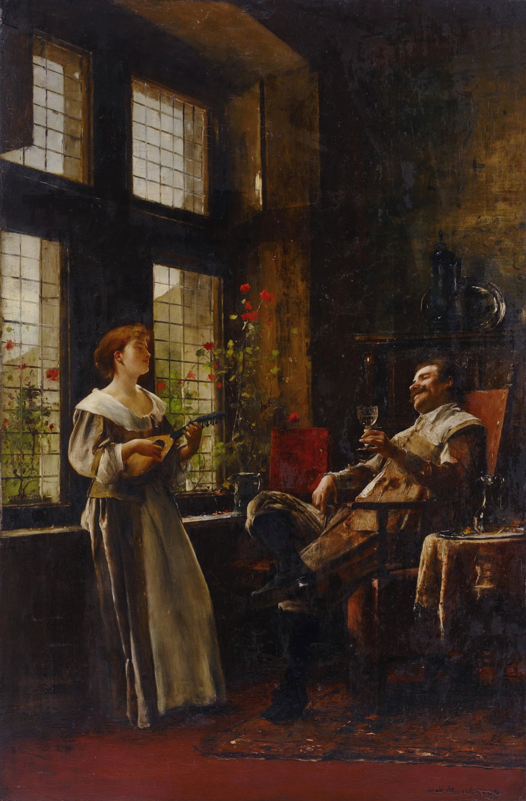 Wine, Women, and Song (Wein, Weib und Gesang) by Mihly de Munkcsy sold for $448,000. Image courtesy of Sotheby's