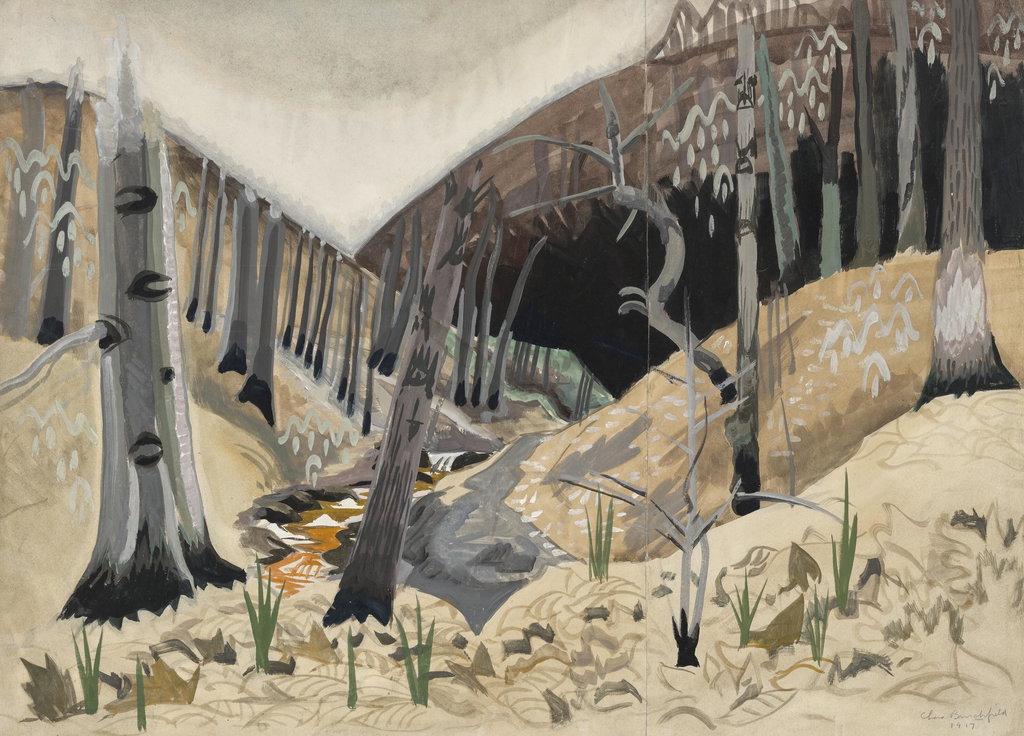 Early Spring by Charles Burchfield sold for $63,500. Image courtesy of Christie's