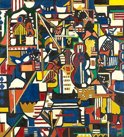 Strings (1963). Sold for $48,100 in 2024. Image courtesy of Grisebach 