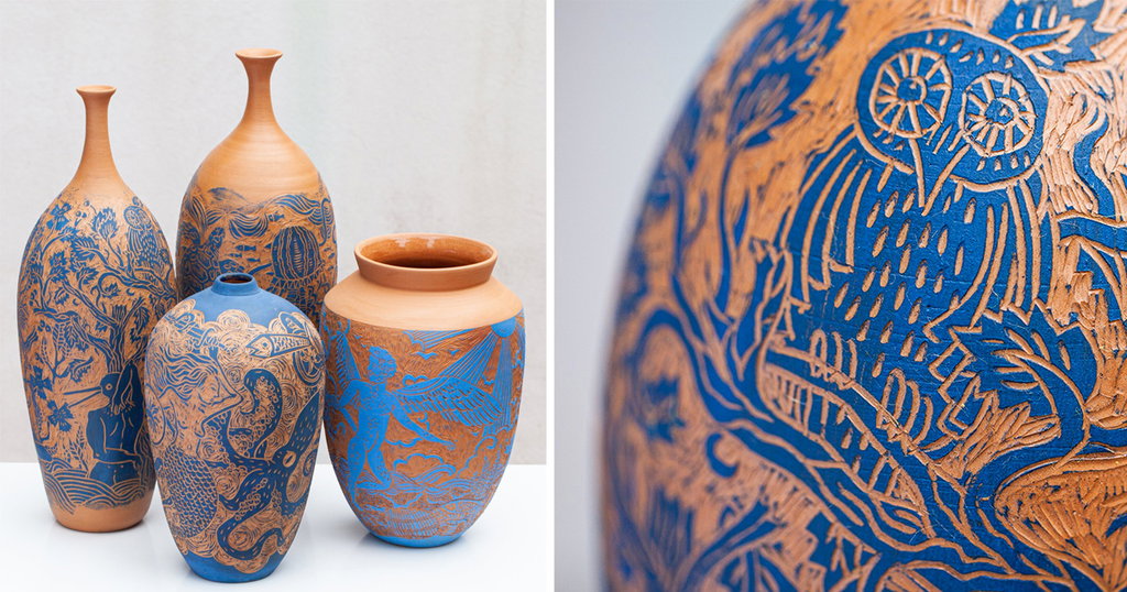 Clara Holt Reimagines Ancient Myths and Decorative Traditions in Vivid Ceramic Vessels