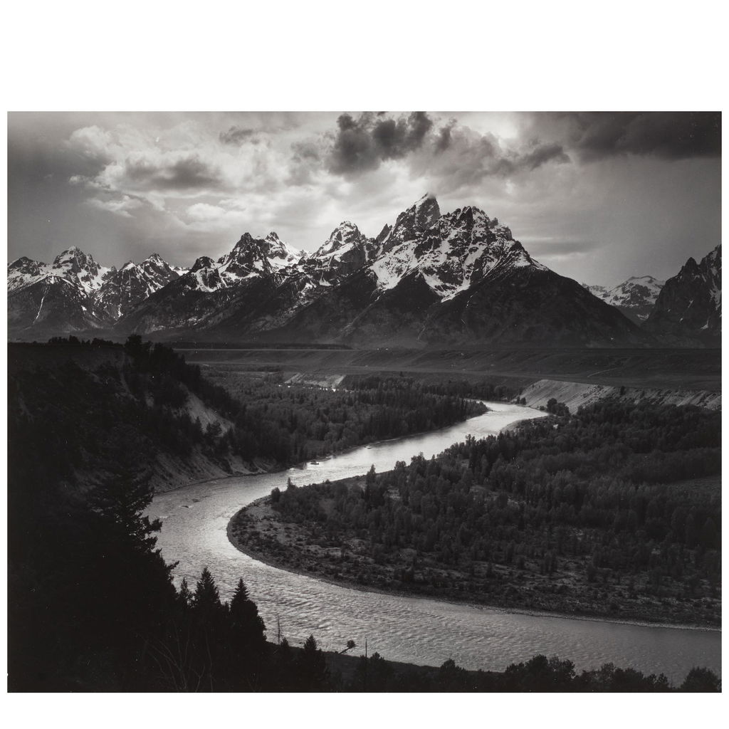 Tetons and Snake River (Grand Teton National Park, Wyoming) by Ansel Adams sold for $46,100.
Image courtesy of Bonhams