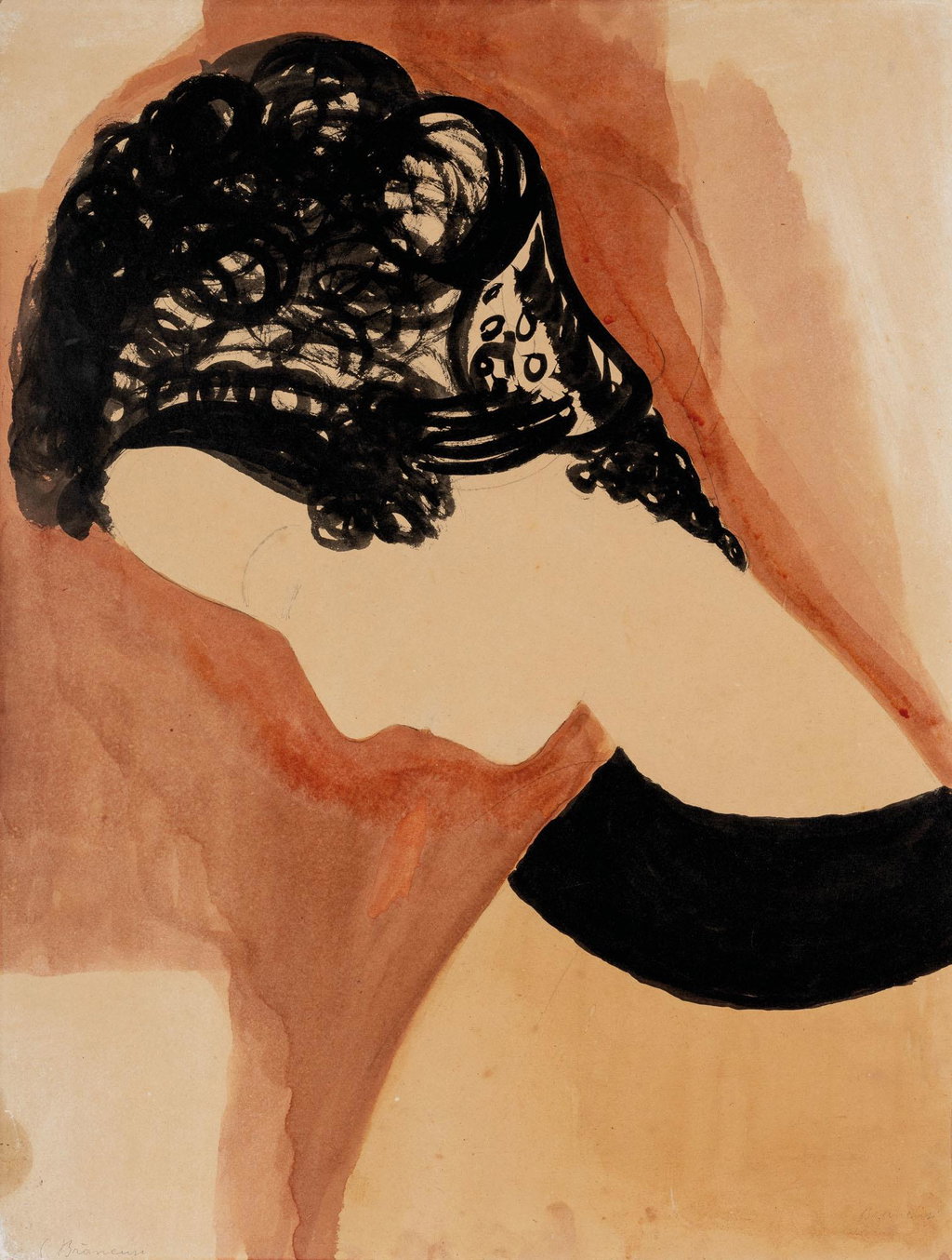 Profil de femme au chignon (Princesse Marie Bonaparte) (1912). Sold for $58,000 in 1984. Image courtesy of Sotheby's