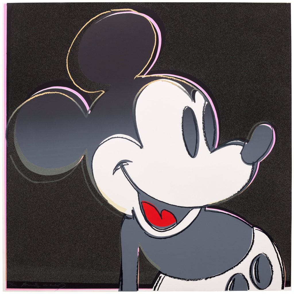 Mickey Mouse, from Myths by Andy Warhol sold for $260,500. Image courtesy of Phillips