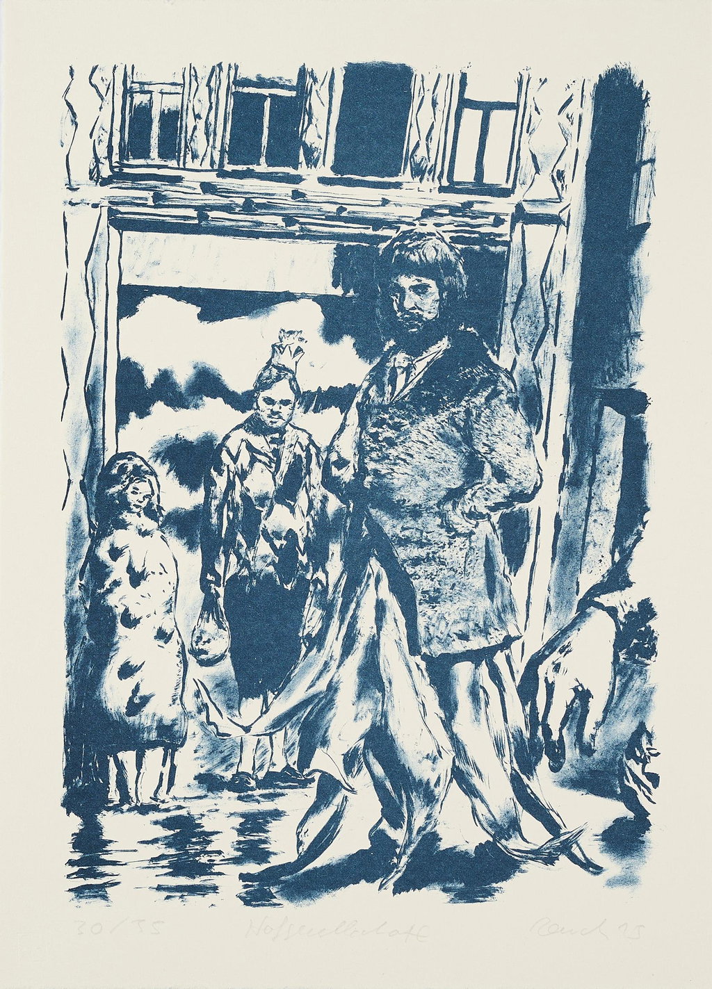 Hofgesellschaft by Neo Rauch sold for $7,369. Image courtesy of Van Ham Kunstauktionen