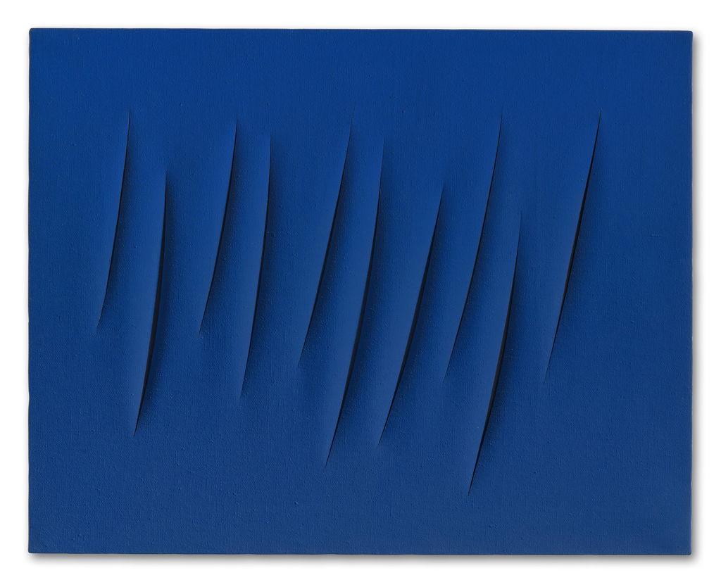 Spatial Concept, Waiting by Lucio Fontana sold for $4.63m. Image courtesy of Christie's