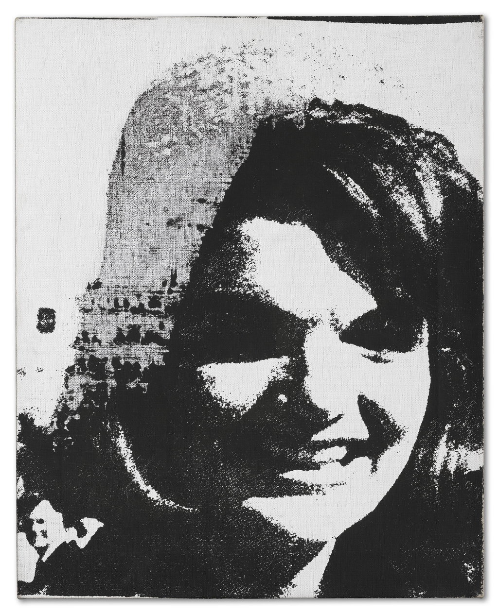Jackie by Andy Warhol estimated at $535,400 (low) to $803,100 (high). Image courtesy of Christie's
