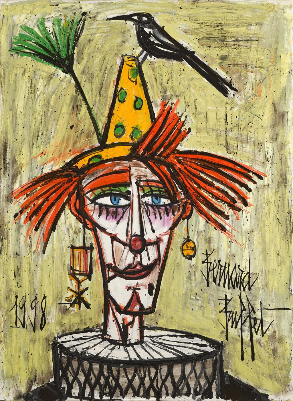 Clown à l'oiseau by Bernard Buffet sold for $830,400.
Image courtesy of Sotheby's