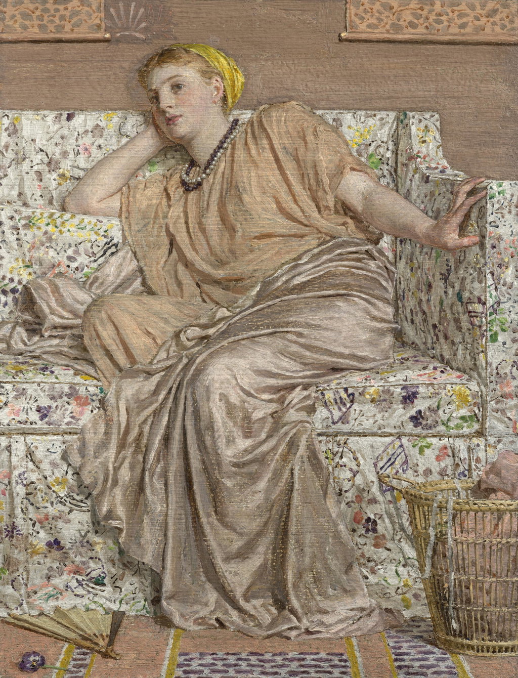 Pansies by Albert Joseph Moore sold for $353,000. Image courtesy of Christie's