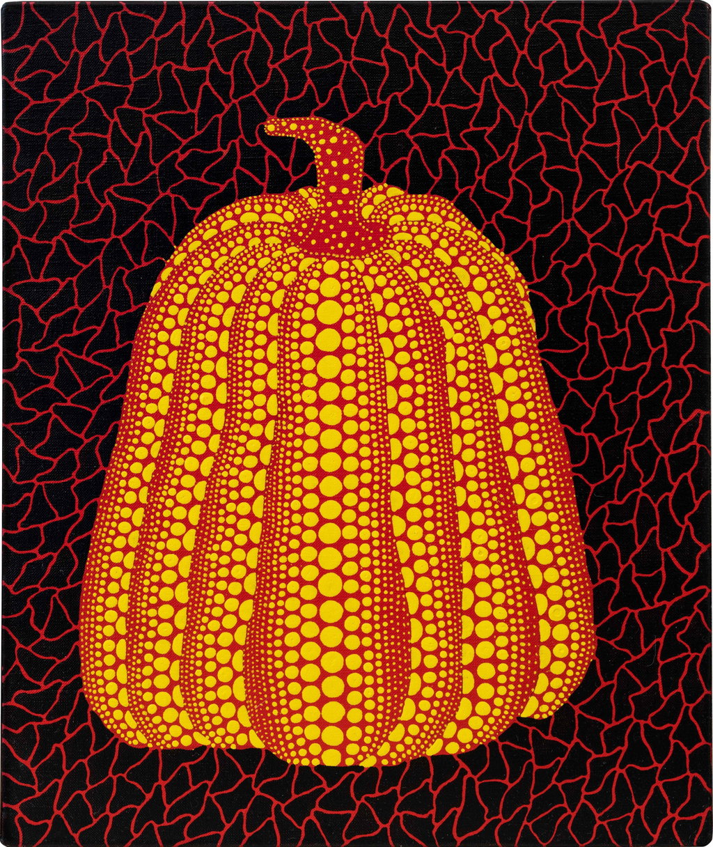 Pumpkin by Yayoi Kusama estimated at $1.02m (low) to $1.53m (high). Image courtesy of Sotheby's