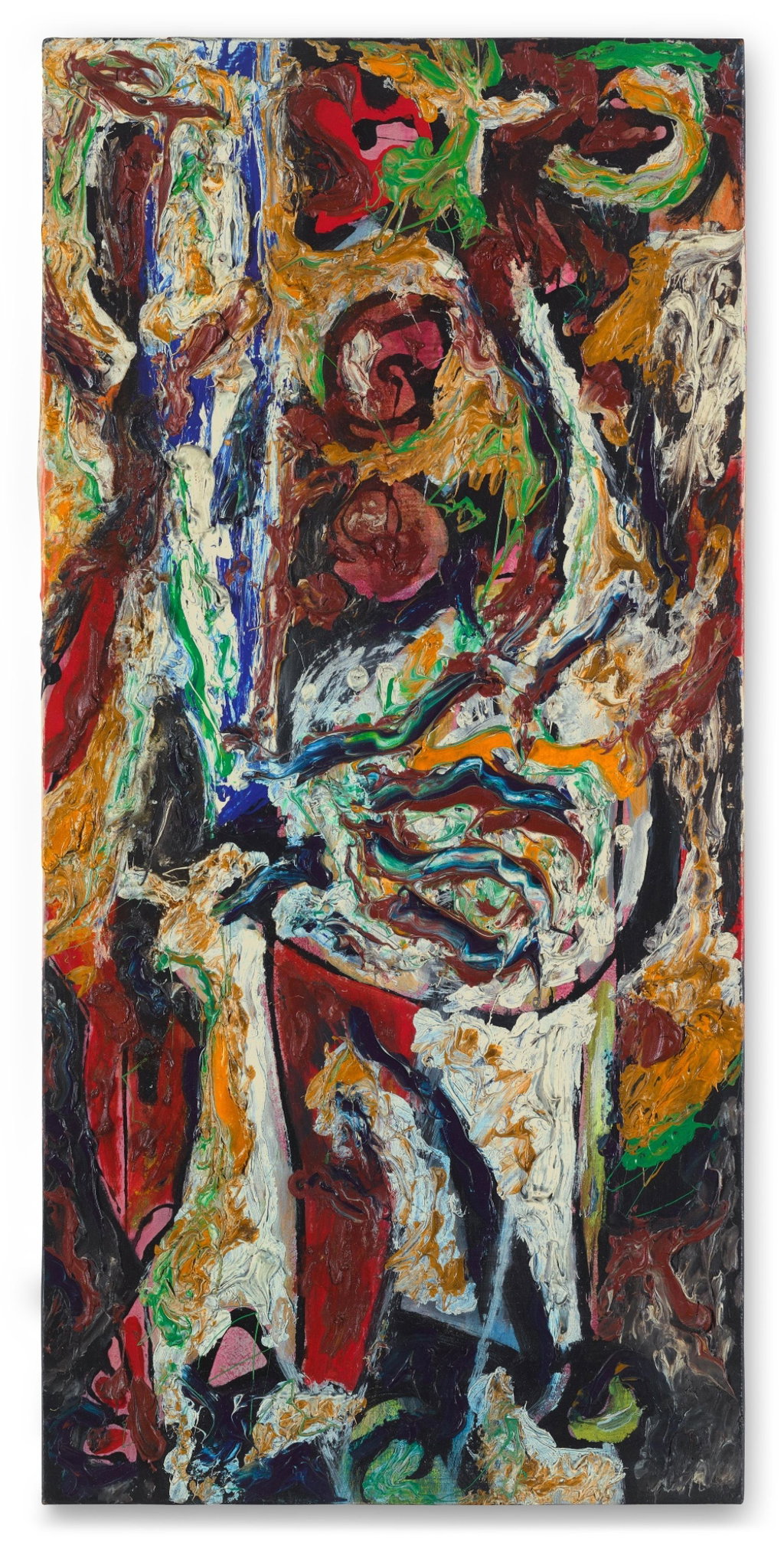 Vertical Composition by Jackson Pollock estimated at $1.8m (low) to $2.5m (high). Image courtesy of Sotheby's