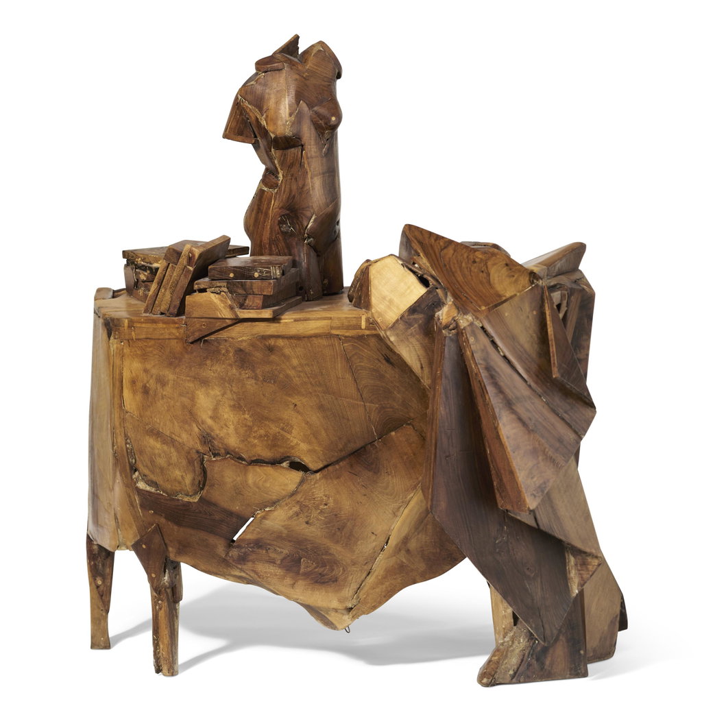 Commode with Torso, Books and Fabric by Manolo Valdes sold for $203,200. Image courtesy of Christie's